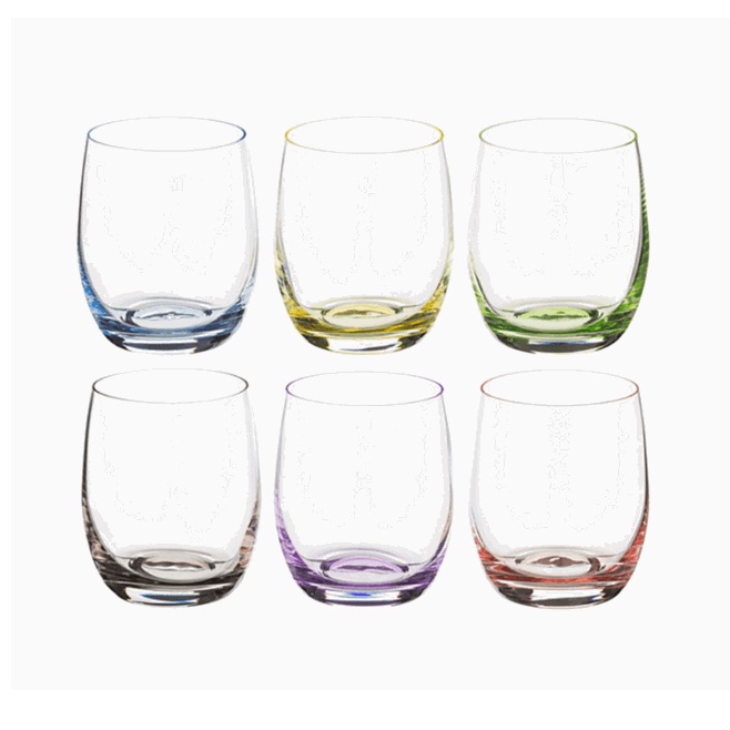 Набор стаканов Bohemia Rainbow 25180/D4662/300 (300 мл, 6 шт)