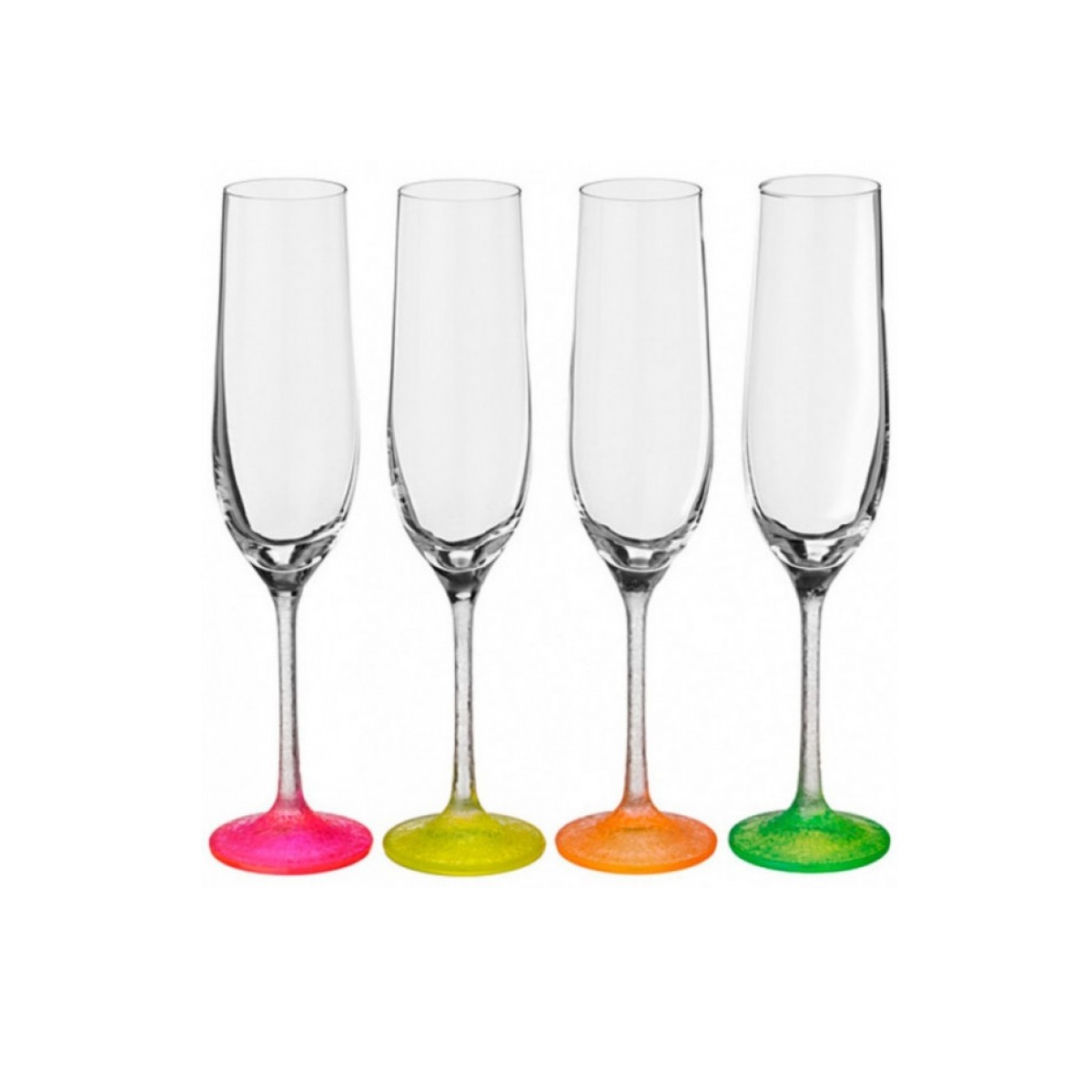 Набор бокалов для шампанского Bohemia Neon Frozen 40729/D4896/190 (190 мл, 4 шт)