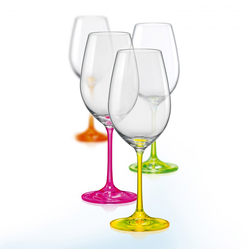 Набор бокалов для вина Bohemia Neon 40729/D4892/350 (350 мл, 4 шт)