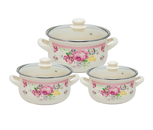 Набор посуды Infinity Розовые цветы 6367533 (6 пр)