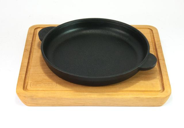 Сковорода порційна на дерев'яній підставці Brizoll Н-1425-Д (14 см)