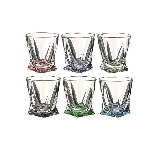 Набор стаканов Bohemia Quadro Color 99999/72R93/932 (340 мл, 6 шт)