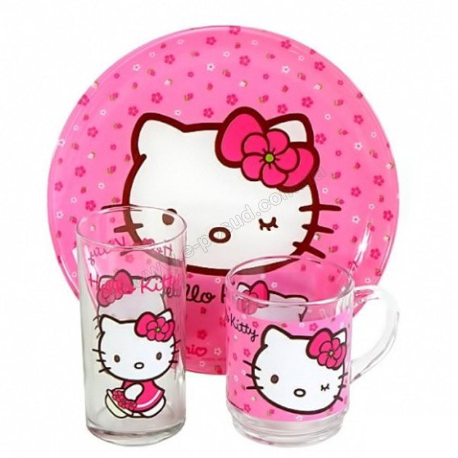 Детский набор Luminarc Disney Hello Kitty Sweet Pink H5483 (3 пр.)