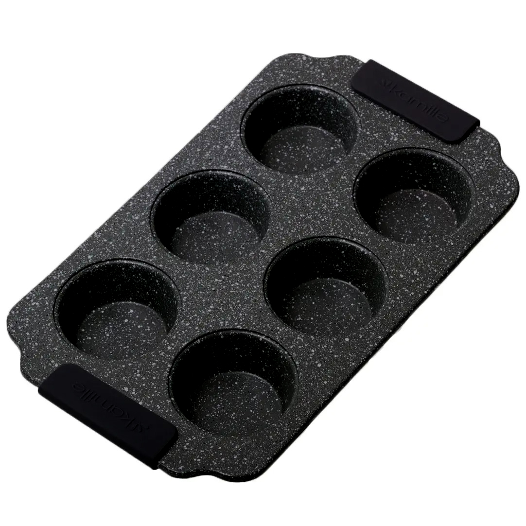 Форма для выпекания кексов Kamille KM-6038-BK (30х18х3 см) черный