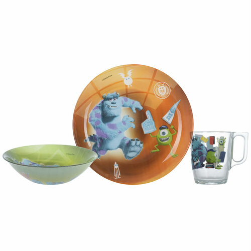 Набір дитячого посуду Luminarc Disney Monsters P9261 (3 пр.)