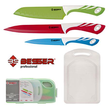 Ножи кухонные с керамическим покрытием BESSER "SET" 10147 ( 4 пр. )