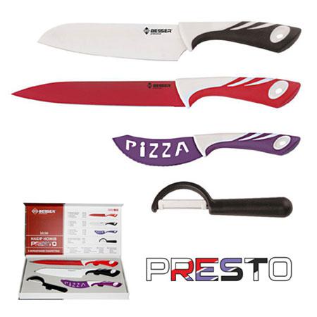 Ножи кухонные с цветным покрытием Stenson "PRESTO" 10150 ( 4 пр. )