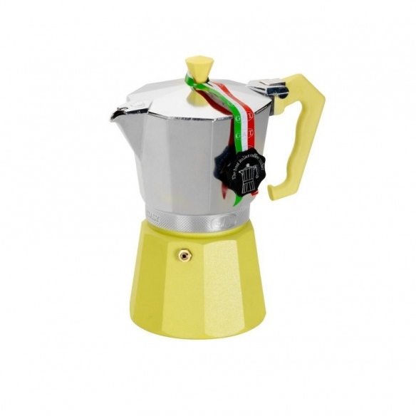 Гейзерная кофеварка Gat Ledyoro Color 103003 жовта (150 мл, 3 чашек)