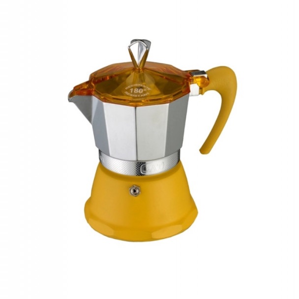 Гейзерная кофеварка Gat Fantasia 106003 жовта (150 мл, 3 чашек)