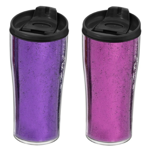 Термокружка Herevin Pink&Purple Glitter Powder Mix 161483-014 (440 мл)
