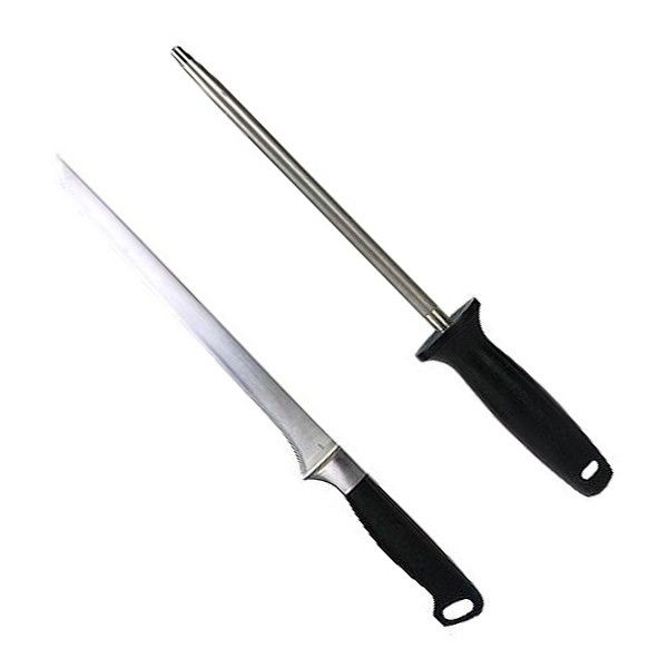 Нож для ветчины и мусат Berghoff Gourmet Line 1395029 (20 см)