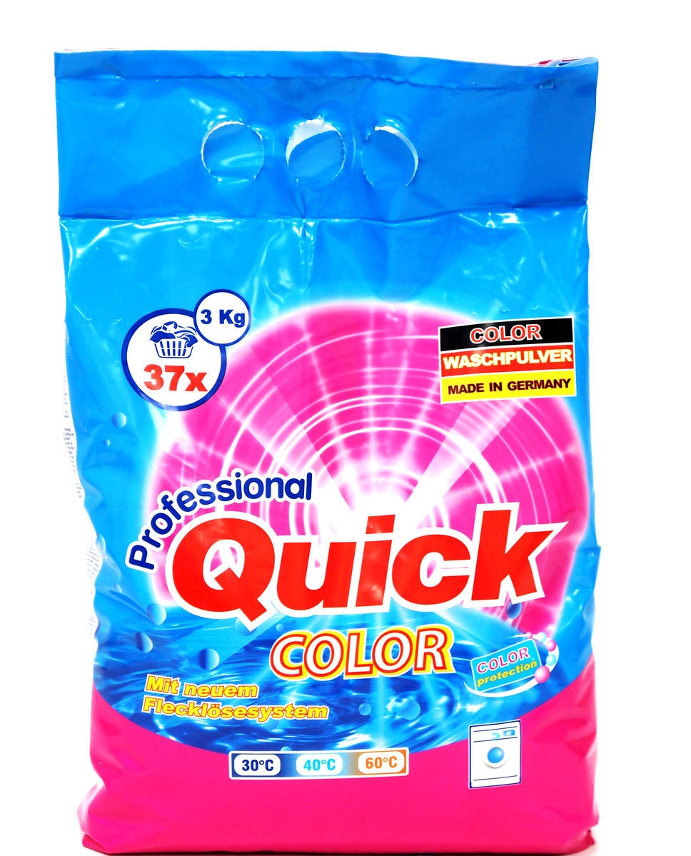 Пральний порошок Quick COLOR 200803 (3 кг) для кольорових тканин