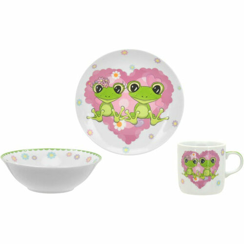 Набор детской посуды Limited Edition Happy Frogs C556 (3 пр.)