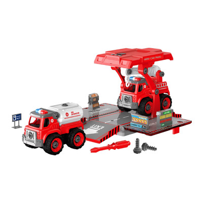 Набор Diy Spatial Creativity Пожарная цистерна и автокран CJ-1614201 (76 шт)