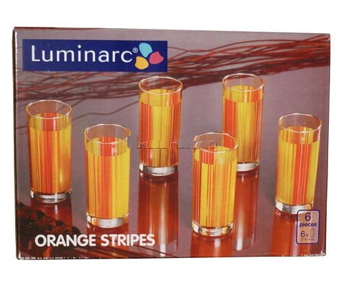 Набор стаканов Luminarc Orange Stripes G1964 (270 мл, 6 шт)