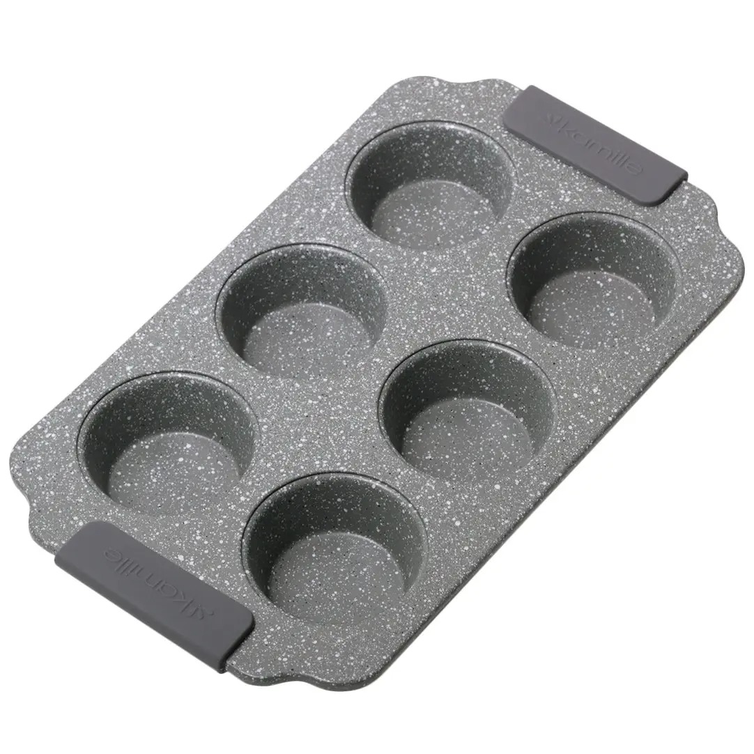 Форма для выпекания кексов Kamille KM-6038-GY (30х18х3 см) серый