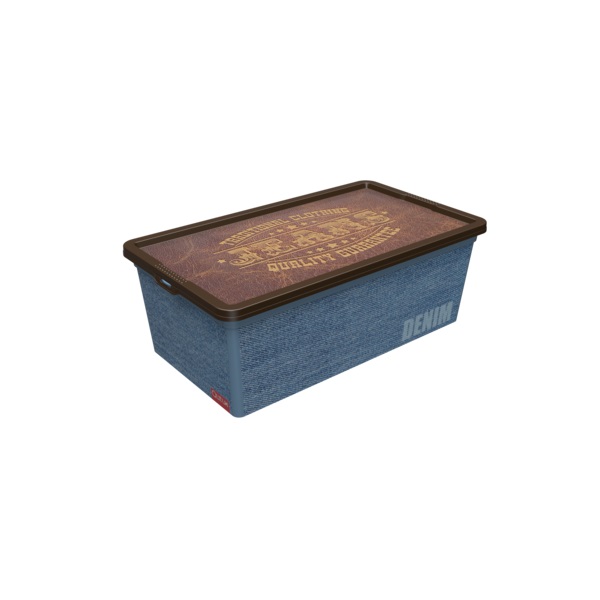 Контейнер Qutu Trend Box Denim Leather 5 л (11,5х19х33,5 см)
